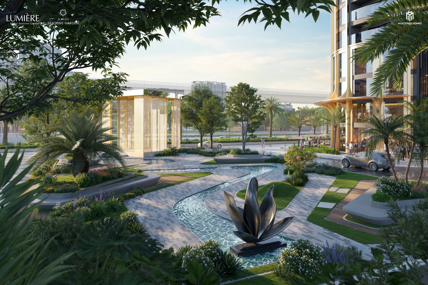 Tiểu cảnh thác suối